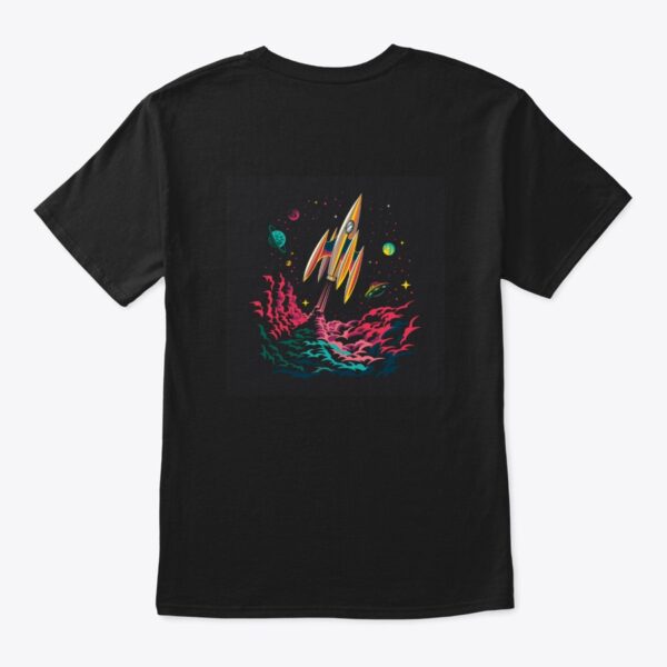 Retro Rocket Space Adventure T-Shirt – Cosmic Graphic Tee