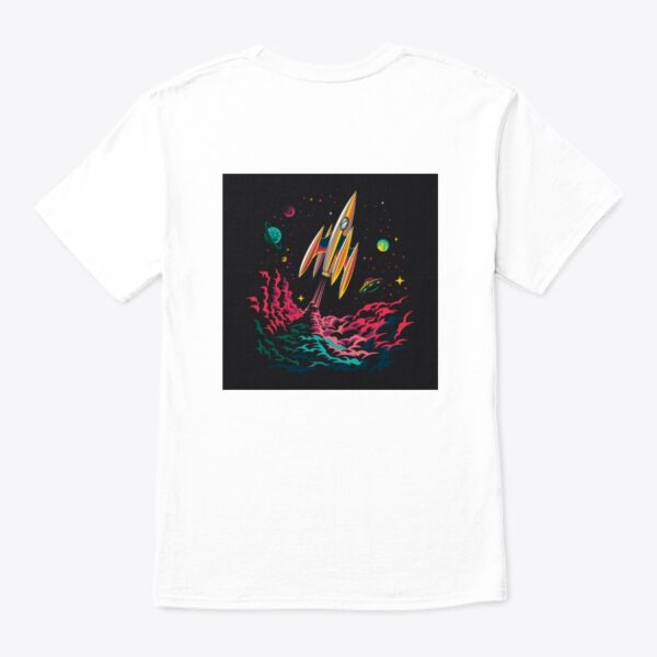 Retro Rocket Space Adventure T-Shirt – Cosmic Graphic Tee